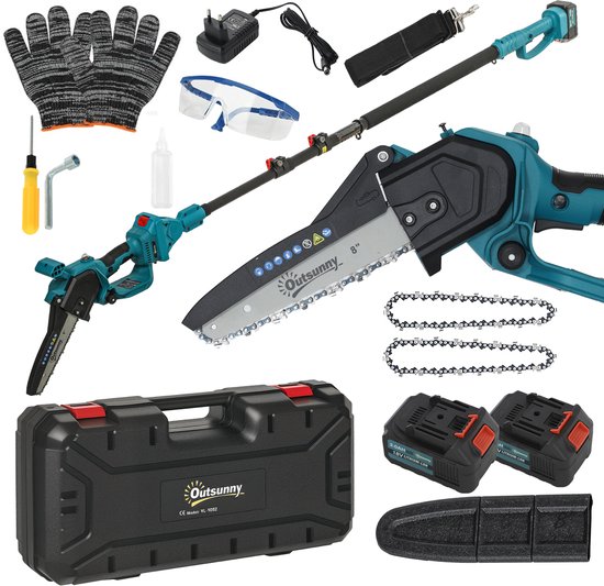 Outsunny-Kettingzaag-Metaal-42x29x10,5cm-Blauw van Outsunny