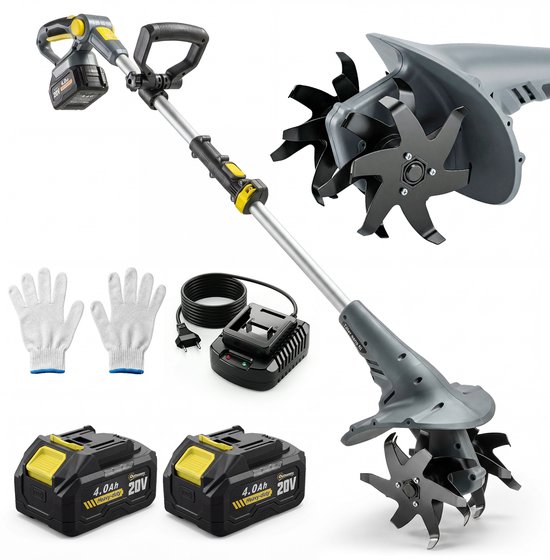 Outsunny-Power Tillers-ABS, Aluminium-133 x 22 x 18 cm-Grijs van Merkloos	