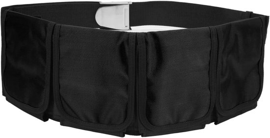 Oxford Fabric Scuba Lead Belt with 4 Pockets, Adjustable and Robust, Essential for Diving, Snorkeling and Free-Diving (Black) van ROYPOUTA
