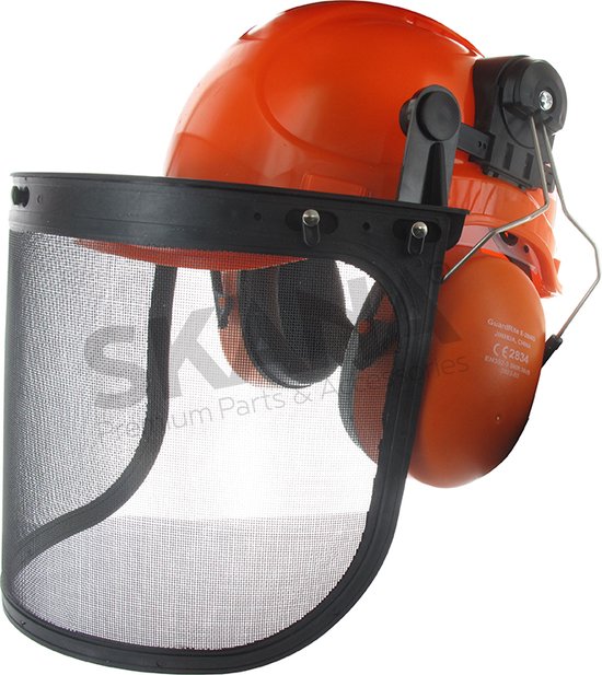 Ozaki Helm voor snijwerkzaamheden inclusief helm (EN397), geluidsreductie 30 dB (EN352-3) en gaasvizier (EN1731 S) met bescherming tot 5,1 m/s (snijden) van Ozaki