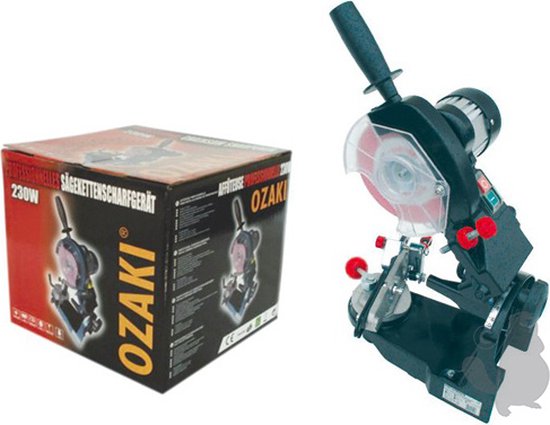OZAKI Kettingzaag Slijper - PRO - 230 Watt - Inclusief slijpstenen 3 mm & 4,5 mm van Merkloos	