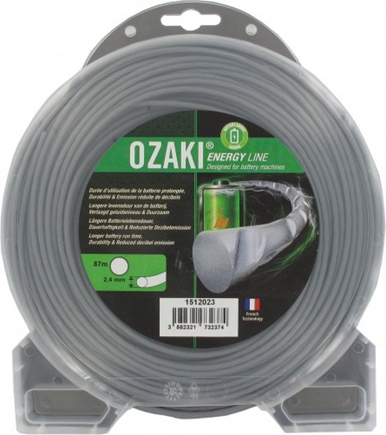 OZAKI, Nylon Maaidraad, Rol 87 METER! 2.4 mm dik van Ozaki