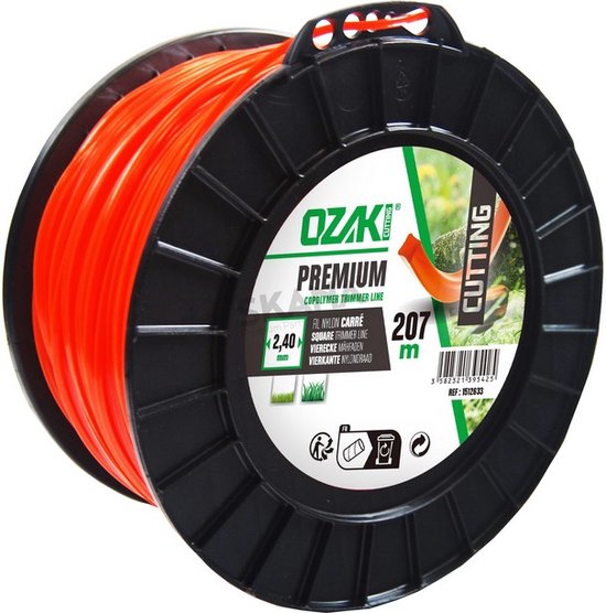 OZAKI NYLONDRAAD PREMIUM VIERKANT 2,4MM X 207M van Ozaki