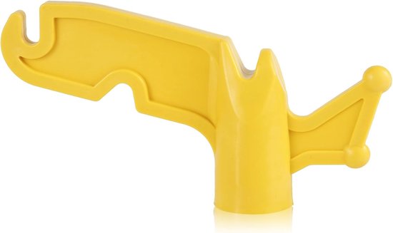 Paal Haak voor Kleding - 1,9cm Verlengpaalhaak - Multifunctioneel Opschroefbare Paalhaak voor het Ophangen van Kerstverlichting en Snaren Touw (Geel) van Merkloos	