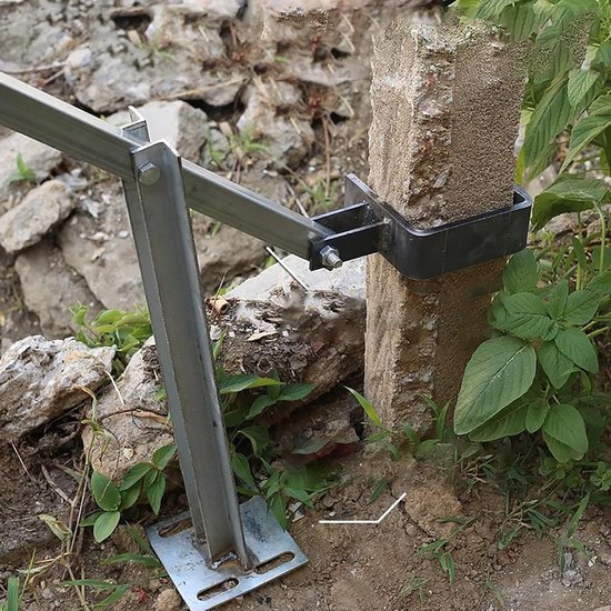 Paaltrekker Gereedschap - Stronkverwijderaar Hefboom - Tuinonderhoud Vereenvoudigen - Drie Klemmaten - 100 cm Lengte - Zwart