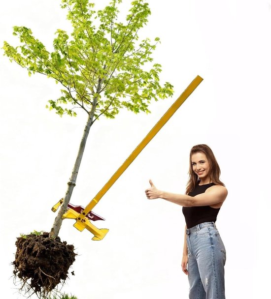 Paaltrekker Hefboom - Wortelverwijderaar - Palen Verwijderen - Verstelbare Klem - 142 cm Lengte - Zwart