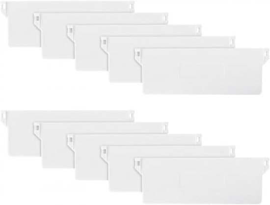 Pack of 10 Slat Curtains - Weight Plates Spare Part - 127 mm White Slats - Weights for Vertical Blinds - Curtain Spare Parts Accessories - Weights for Curtain Door van Merkloos	