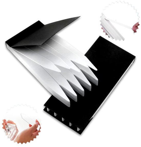 Pack of 100 Geur Test Strips - Aromatherapie - Geur Tester Papier - Witte Kant - Strips voor Parfum - Essentiële Olie - Geur Aromatherapie van Merkloos	