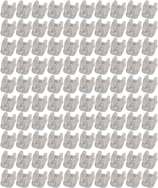 Pack of 100 Neon Light Clips, Neon LED Strip Mounting Clips Holder for Office Home Light Decoration (for 4.5-6mm Light) van Merkloos	