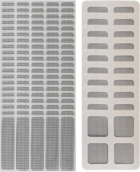 Pack of 110 Fly Screen Repair Adhesive Tape Mosquito Mesh Repair Velcro Adhesive for Fly Screen Window Door Insect Protection Window Mosquito Mesh van Merkloos	