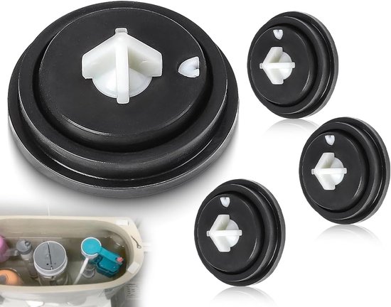 Pack of 3 membrane discs voor reservoir valve - drain valve inlet membrane - side inlet valve washers - toilet inlet membrane seal van Merkloos	