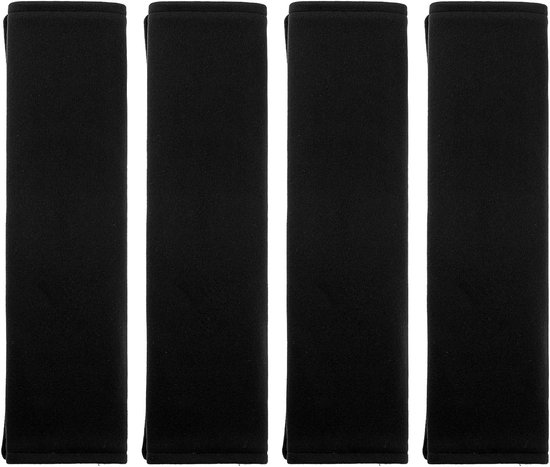 Pack of 4 Auto Zitplaats Veiligheidsgordel Beschermers - Zachte Schouderband Pads voor Zwangerschap Bump - Verwijderbare Verstelbare Universele Autogordel en Rugzakbanden - Zwart van Merkloos	
