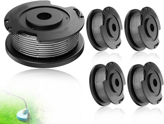 Pack of 4 Wire Spools - Compatibel met Bosch Grass Trimmer ART 23SL, ART 26SL, ART 30-36LI - Nylon Wires Vervangingsspoel Draad F016800569 (Φ1.65mm/5m) van Merkloos	