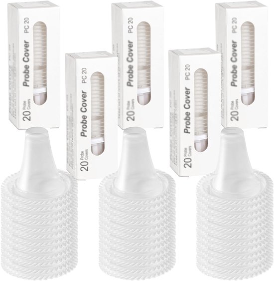 Pack van 100 Compatibele Beschermende Caps voor Braun Koortsthermometers - Oorthermometer Caps - Vervangende Beschermkappen voor Alle Modellen en Digitale Thermometers van Merkloos	