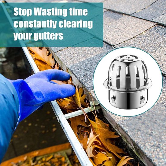 Pack van 2 - Gootbescherming - Bladvangers - Roestvrijstalen Goot - Strainer voor Gootbescherming - Bladfilter voor Daken en Afvoeren van Merkloos	