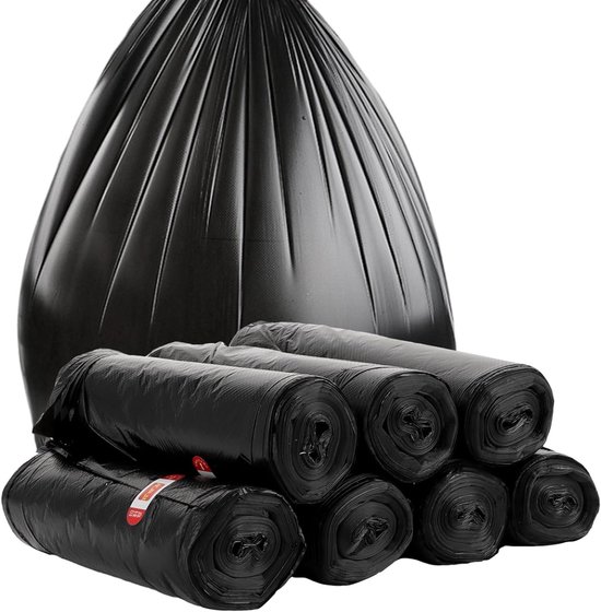 Pack van 225 Extra Sterke en Scheurbestendige Vuilniszakken voor Huishouden, Tuin en Kantoor - 40L, 60 x 80 cm (15 Rollen)