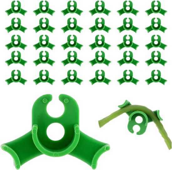 Pack van 30 Plant Clips - Plant Tube Bending Trainer voor Laag-Stress Training - Plant Klem voor Tuinplanten - Tuinaccessoires van Merkloos	