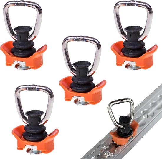 Pack van 4 Airline Rail Accessoires - Airline Rail Bevestigingen - Airline Rails - Single End Bevestiging - Ideaal Accessoire voor het Beveiligen van de Lading van MOTOROLA