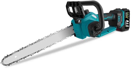 Paco Goederen® Borstelloze Elektrische Kettingzaag - Voor Bomen, Tuin & Terras - LED Display - 12 Inch Borstelloze Elektrische Zaag - Draadloze Draagbare Tuin Houtbewerking - inclusief Batterij -18V van Paco Goederen