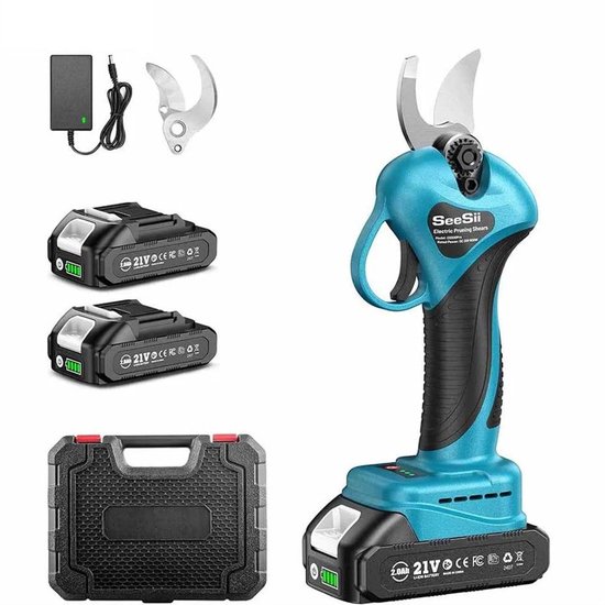 Paco Goederen® Elektrische Snoeischaar - 33mm Draadloze Trimmen Schaar Tuinverzorging - Heggenschaar -borstelloze motor, snoeischaar en accu voor het snoeien van fruitbomen - Energiebesparing van Merkloos	