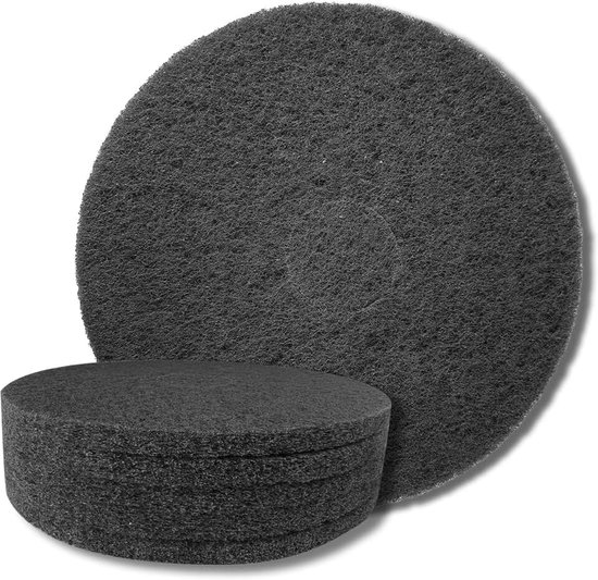 Pad Set van 5 dikke vloerpads van 406 mm dik voor schrobmachine, schrobmachine, glazenwasser, vloerreiniger Zwart
