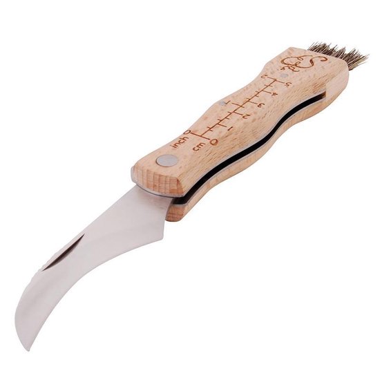 Paddenstoelmes met borstel van Opinel