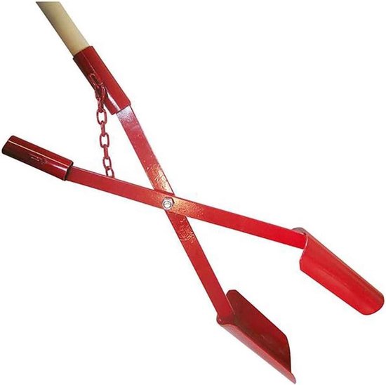 Palen Zetter - Stalen Schep - Bodem Bewerken - Met Kettingen - 200x150/110mm - Rood