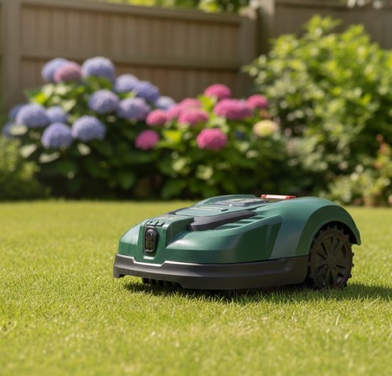 Parkside 20 V Robotmaaier PAMR 500 Bundel - Robotgrasmaaier voor tuinen tot 500 m² met borstelloze motor, automatische terugkeer naar oplaadstation, PIN-code diefstalbeveiliging, 3 maaistanden, regen- en hellingssensor + Meetlint en Sleutelhanger van Parkside