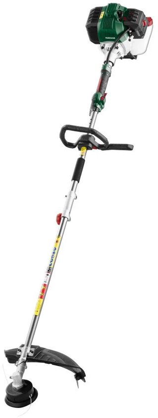 PARKSIDE 4-in-1 benzine combi-tuingereedschap 1,4 kW - 4-in-1: grastrimmer, bosmaaier, heggenschaar en hoogsnoeier Motor: 2-takt 1,9 pk van Merkloos	