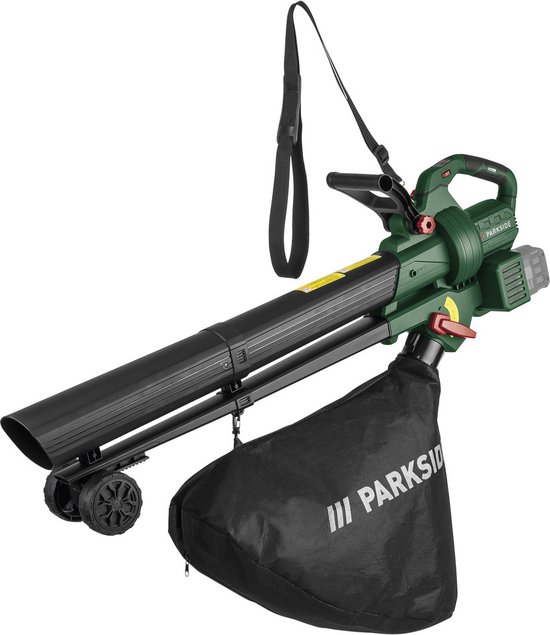 PARKSIDE Accu-bladzuiger/-blazer 40V zonder accu - Snelheidsniveau 6 - 3-in-1 functie - Krachtige blazer, efficiënte zuiger en geïntegreerde hakselfunctie van Parkside