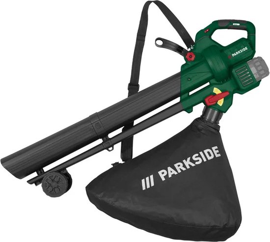 PARKSIDE® Accu-bladzuiger/blazer 40V zonder accu - Snelheid: max. 210 km/u - Opvangzak: 40 l - Krachtige blazer, efficiënte zuiger en geïntegreerde hakselfunctie - Voor de werking zijn 2 accu's noodzakelijk van Parkside