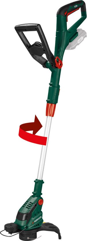 Parkside Accu Grastrimmer - 20V - Zonder Accu - Dubbeldraadssysteem met volautomatische bijstelling - Snijdiameter: Ø25 cm - Draaddikte: 1,4 mm - Exclusief accu en snellader van Merkloos	