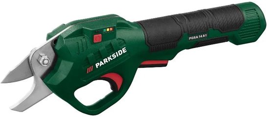 PARKSIDE® Accu-snoeischaar - Max. stamdiameter: Ø 14 mm - Stationair toerental: max. 21000 min⁻¹ - Toebehoren: 1 steeksleutel, 1 mesbeschermhoes, 1 USB-C-laadkabel (* USB-netadapter niet inbegrepen) van Parkside