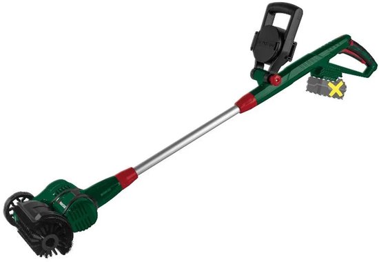 Parkside Accu-voegenborstel 20V - Zonder accu - Maak voegen op terrassen, paden of inritten eenvoudig schoon van mos, vuil of aanslag - Toerental: 1200 tpm - Hoogte geleidingsstang: 103-123 cm - Exclusief accu en snellader van Merkloos	