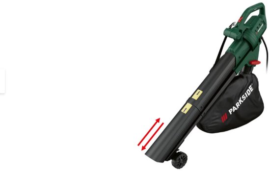PARKSIDE® Elektrische bladblazer en -zuiger 2600 W - Geintegreerde versnipperaar - 3 in 1 Bladblazer en bladzuiger - Met opvangzak - Krachtige motor van Parkside