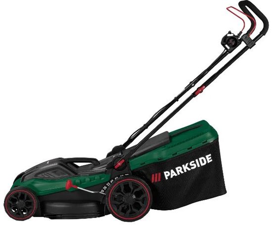 PARKSIDE® Elektrische grasmaaier 1800 W - Maaibreedte: 44 cm - Opvangzak: 55 L - Gazonoppervlakte: tot ca. 500 m² - Snijhoogte: 7 traps van ca. 20/70 mm van Merkloos	