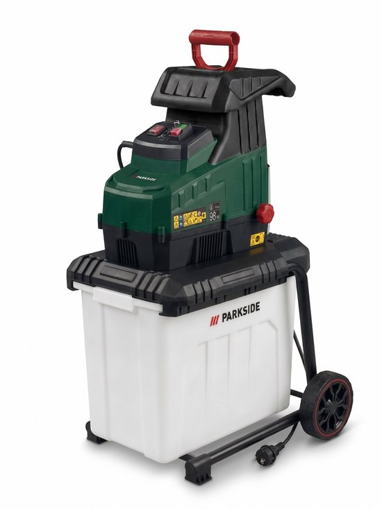 Parkside Elektrische hakselaar - Krachtige 2800 W Motor - Met veiligheidsvergrendeling - Opvangbak 56 L van Merkloos	