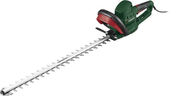 PARKSIDE® Elektrische heggenschaar 650 W - Toerental: 1400 tpm - Takdiameter: max. Ø20 mm - Effectief snijden - Laser-cut kwaliteitsmes - 2 hands veiligheidsschakelaar van Merkloos	