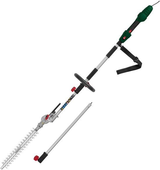 PARKSIDE® Elektrische Telescopische Heggenschaar – 710W – Snoei Heggen tot 3,5m Hoog – 41cm Zaaglengte – 9 Instelbare Snijhoeken – Aluminium Telescoopsteel & Schouderriem – Inclusief Veiligheidsbril van Merkloos	