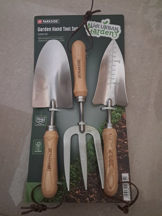 Parkside Hand tuin gereedschap - 3-delig - Spitvork - Schep - Spade van Parkside