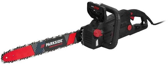PARKSIDE PERFORMANCE® Elektrische kettingzaag 2500 W - Zaaglengte: 45 cm - Kettingsnelheid: 16 m/s - 62 aandrijfschakels - Accessoires: 1x Kettingbeschermkap, 1x 130 ml Bio-kettingolie, 1x Draagtas van Parkside