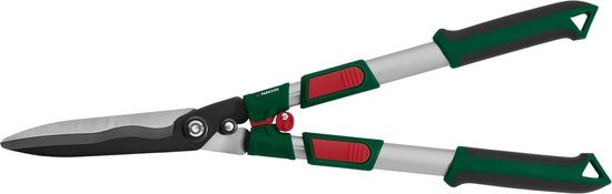 Parkside Telescopische Bypass Heggenschaar - Ideaal voor het snoeien van heggen, heesters en struiken - Snijdikte: max. 6 mm - Bovenmes met antikleeflaag - Golfgeslepen messen voor een optimale snede - Antislip comfortgrepen met vergrendeling van Merkloos	
