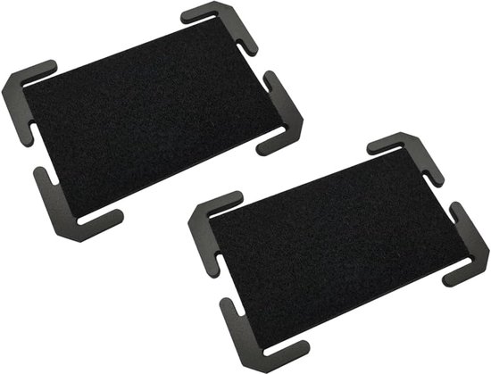 Patchpaneel met veren - 2 stuks houders voor tactische patches - haak en ring - patch board voor rugzak - outdoor tactisch vest - Zwart - L van Vergali