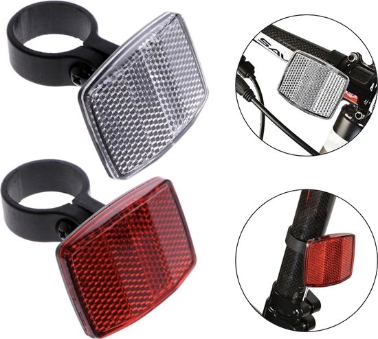 PD® Fiets Reflector Set voor + Achter K-MARK - Optimaliseer je Zichtbaarheid en Veiligheid! van PD®