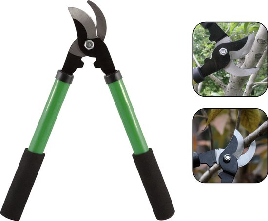 PD® - Snoeischaar - Takkenschaar - 38CM - Groen - Takkenschaar Klein Met Aambeeld 38 cm - Messen Met Tefloncoating - Snoeien - Takken - Planten - Bloemen van PD®
