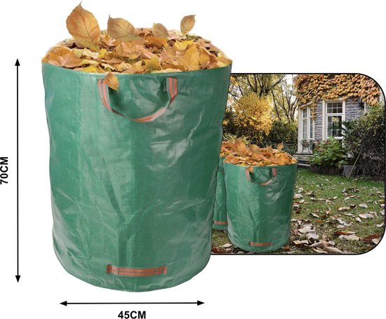 PD® - Tuinafvalzak 110 Liter - 45x70 cm - Tuinzak - Tuinafvalzak Opvouwbaar - Tuinafval Verzamelen - Zak voor Tuinafval van PD®