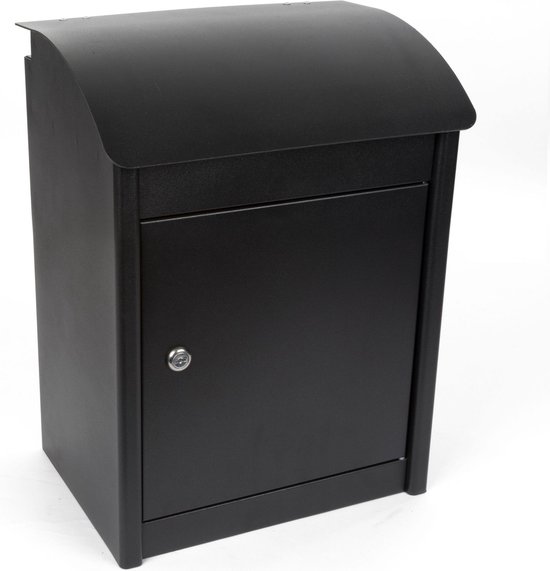 Perel Pakketbrievenbus Malmö, antidiefstal, veilig en droge pakketjes, nooit meer wachten, wandmontage, incl. 2 sleutels, afmetingen (H x B x D) 50.5 x 42 x 26 cm, zwart van Merkloos	