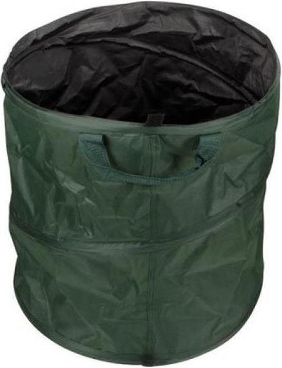 Perel Tuinafvalzak, opvouwbaar, 150 l, handgrepen, donkergroen/zwart, waterafstotend van Perel