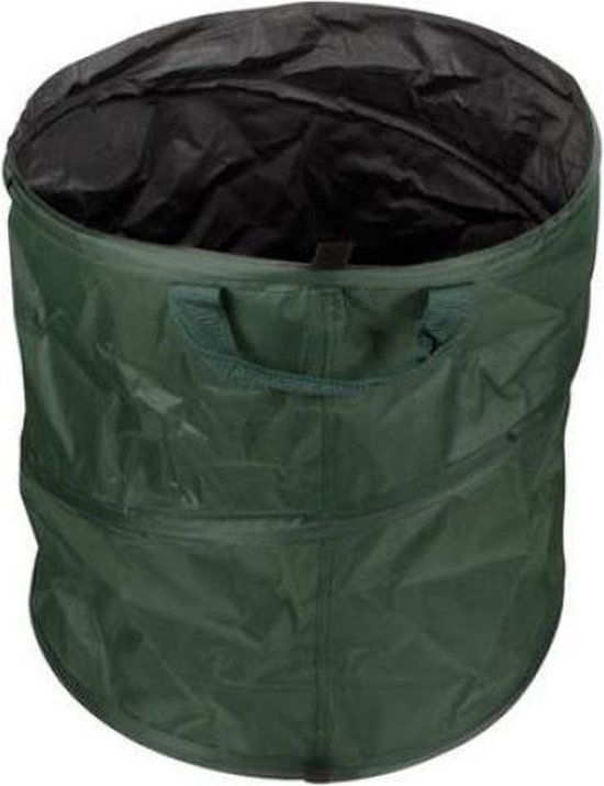 Perel Tuinafvalzak, opvouwbaar, 85 l, handgrepen, donkergroen/zwart, waterafstotend van Perel