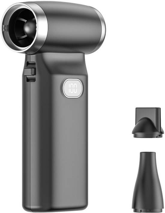Persluchtblazer, 110.000 tpm, accu-aangedreven luchtblazer, draadloze blazer/stofzuiger, reinigingsset voor laptops, toetsenborden en auto's (FS100)